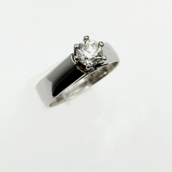Old European Cut Solitaire Diamond Engagement Ring - Picture 2 of 3